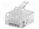 Plug; RJ45; PIN: 8; short; Layout: 8p8c; for cable; IDC,crimped CONNFLY