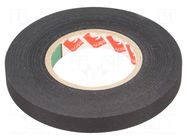 Tape: textile; W: 9mm; L: 30m; Thk: 0.14mm; caoutchouc; black; 38% SCAPA