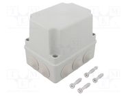 Enclosure: junction box; X: 110mm; Y: 150mm; Z: 140mm; IP65; grey PAWBOL