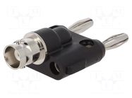 Connector: 4mm banana; adapter; banana 4mm plug x2,BNC socket POMONA