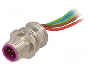 Connector: M12; socket; PIN: 5; male; cables; for panel mounting LUMBERG AUTOMATION