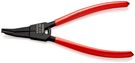 KNIPEX 45 21 200 Special retaining ring pliers for retaining rings on shafts plastic coated black atramentized 220 mm