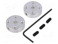 Bracket wheel; Kit: adapter,allen wrench,mounting screws; 2pcs. POLOLU