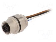 Connector: M12; socket; PIN: 5; female; 250V; IP68; cables; 4A; 0.5m IFM ELECTRONIC