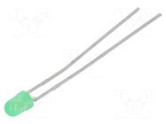 LED; green; 3mm; 0.4÷1.1mcd; 60°; Front: convex; 1.9÷2.2VDC LITEON