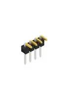 PIN HEADER, R/A, 4POS, 1ROW, 2.54MM, THT