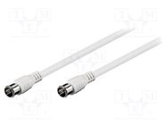 Cable; 75Ω; 1.5m; F plug "quick",both sides; shielded connectors Goobay