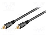 Cable; RCA plug,both sides; 15m; Plating: nickel plated Goobay