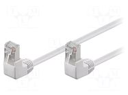 Patch cord; RJ45 angled plug,both sides; F/UTP; 5e; stranded; CCA Goobay