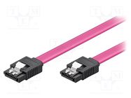 Cable: SATA; SATA L-Type plug,both sides; 0.5m; pink Goobay