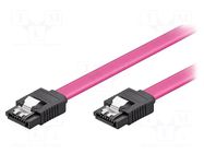 Cable: SATA; SATA L-Type plug,both sides; 0.5m; pink Goobay