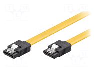 Cable: SATA; SATA L-Type plug,both sides; 0.2m; yellow GOOBAY