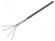 Wire; SF/UTP; 4x2x24AWG; 5e; outdoor; wire; CCA; Insulation: PE; 100m GOOBAY