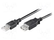 Cable; High Speed,USB 2.0; USB A socket,USB A plug; 3m; black Goobay