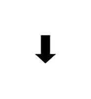LABELLING SHEET, DOWNWARDS ARROW SYMBOL