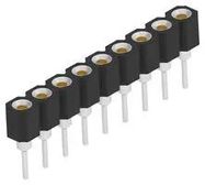 CONN, SIP SOCKET, 9P, 1ROW, 2.54MM, TH