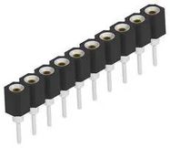 CONN, SIP SOCKET, 10P, 1ROW, 2.54MM, TH
