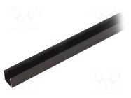 Profiles for LED modules; black; L: 2m; SMART10; aluminium TOPMET