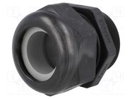 Cable gland; with long thread; M50; 1.5; IP68; polyamide; black HUMMEL