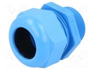 Cable gland; with long thread; M32; 1.5; IP68; polyamide; blue HUMMEL