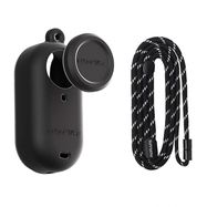 Silicone case with a leash Sunnylife for Insta360 GO 3S (black), Sunnylife