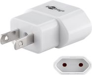 Reisiadapter AC/AC Euro pesa - USA/Jaapani pistik, ilma maanduseta 10A