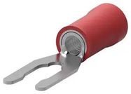 SPADE TERMINAL, #6, RED, 22-16AWG