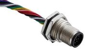 SENSOR CONN, M12, PLUG, 8POS, PANEL