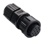 CIRCULAR CONNECTOR, RCPT, 12POS