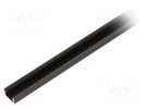 Profiles for LED modules; black; L: 1m; SLIM8; aluminium; surface TOPMET