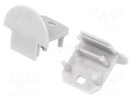 Cap for LED profiles; grey; 2pcs; ABS; DEEP10 TOPMET