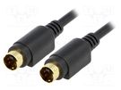 Cable; DIN mini 4pin plug,both sides; 1m; Plating: gold-plated Goobay