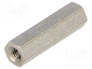 Screwed spacer sleeve; 20mm; Int.thread: M3; hexagonal DREMEC