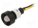 Indicator: LED; recessed; yellow/red; 24VDC; 24VAC; Ø13mm; IP40 POLAM-ELTA