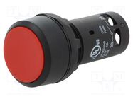 Switch: push-button; 22mm; Stabl.pos: 1; NO; red; none; 1A/240VAC ABB