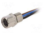 Connector: M8; female; PIN: 4; 30V; IP65,IP67; socket; 4A; 500mm LAPP