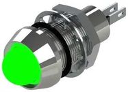 LED PANEL INDICATOR, GREEN, 12.7MM/12VDC