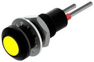 LED PANEL INDICATOR, YEL, 6.35MM, 24VDC