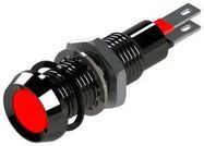 LED PANEL INDICATOR, RED, 8.1MM, 12VDC