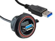 USB CBL, 3.0 SEALED A RCPT-A PLUG, 0.5M