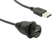 USB CBL, 2.0 SEALED A RCPT-A PLUG, 0.5M