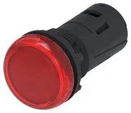 LED PANEL INDICATOR, RED, 22.5MM, 240VAC