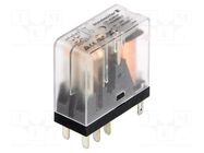 Relay: electromagnetic; DPDT; Ucoil: 24VDC; Icontacts max: 5A; IP20 WEIDMÜLLER
