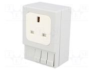 G-type socket; 250VAC; 13A; IP20; for DIN rail mounting STEGO