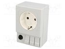 F-type socket; 250VAC; 6.3A; IP20; for DIN rail mounting STEGO