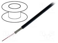 Wire: coaxial; RG174; 1x26AWG; stranded; CCS; PVC; black; 305m BELDEN