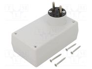 Enclosure: for power supplies; X: 71mm; Y: 120mm; Z: 45mm; grey KRADEX