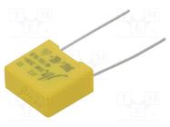 Capacitor: polypropylene; X2; 100nF; 13x12x6mm; THT; ±10%; 10mm Jb Capacitors