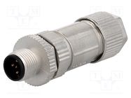 Connector: M12; plug; PIN: 5; male; A code-DeviceNet / CANopen AMPHENOL LTW