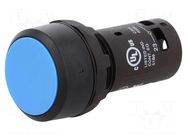 Switch: push-button; 22mm; Stabl.pos: 1; NO; blue; none; 1A/240VAC ABB